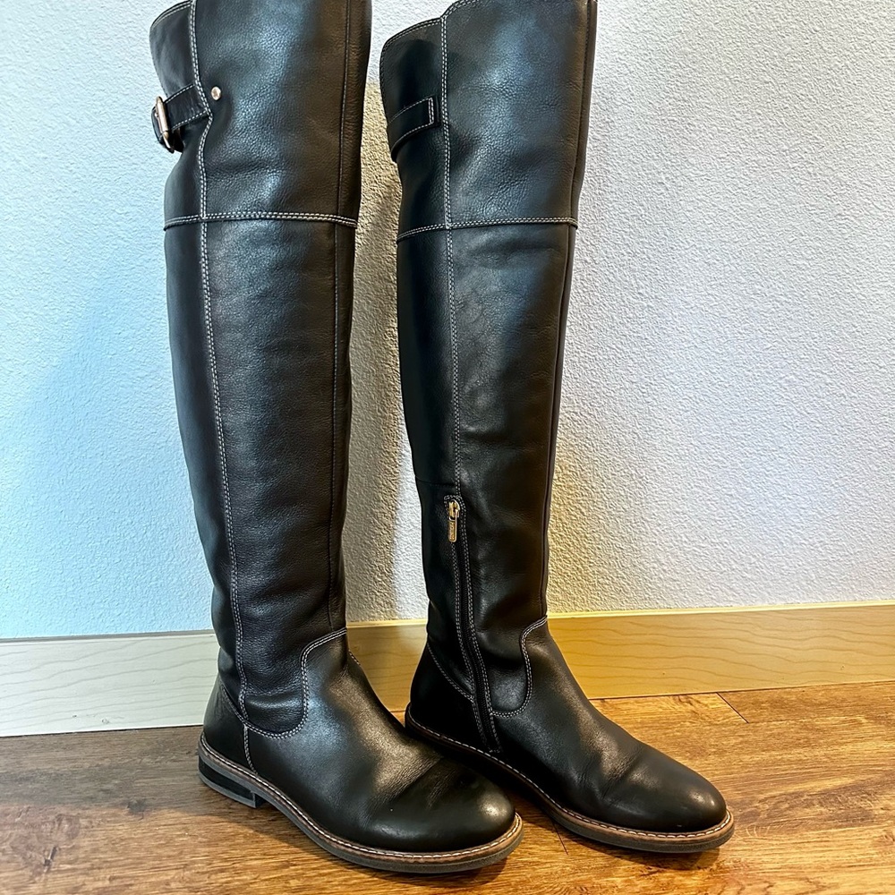 Pikolinos Black Over-the-Knee Leather Boots